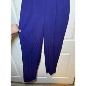 Liz Baker Essentials Purple Belted Career Dress Pants Women's Size 14